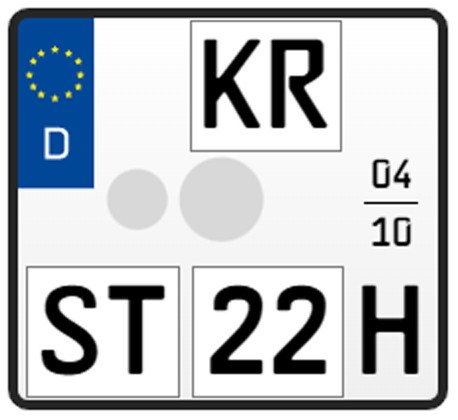 "HISTORISCH-SAISON" Motorrad-Kennzeichen, 180x200 mm (Standard), ohne Carbon-Optik