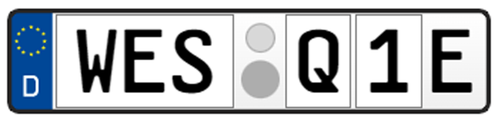 "ELEKTRO" Anhänger-Kennzeichen, 520x110 mm (Standard), ohne Carbon-Optik